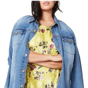 Rachel Rachel Roy Long Denim Jacket Plus Size 2x